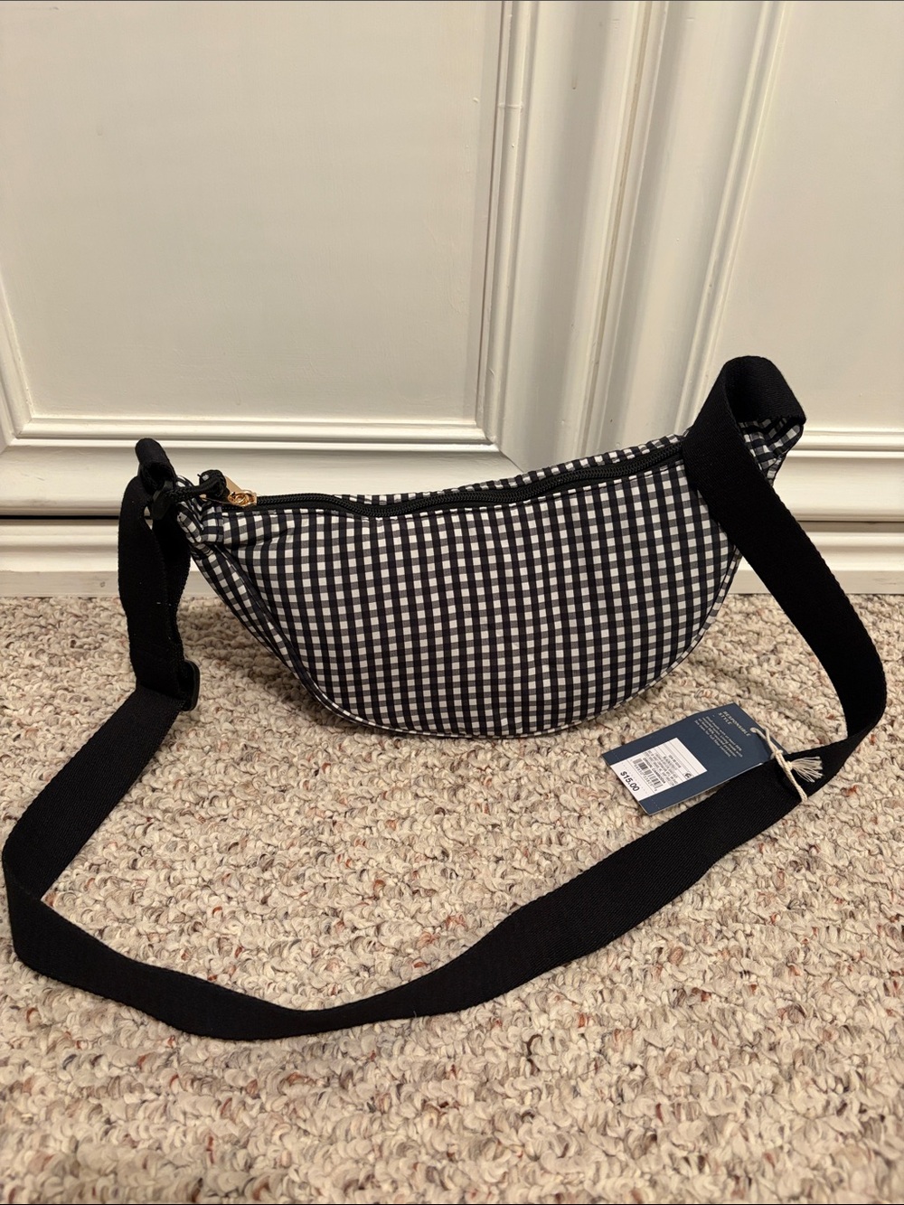 Universal Thread Black & White Gingham Crossbody Bag